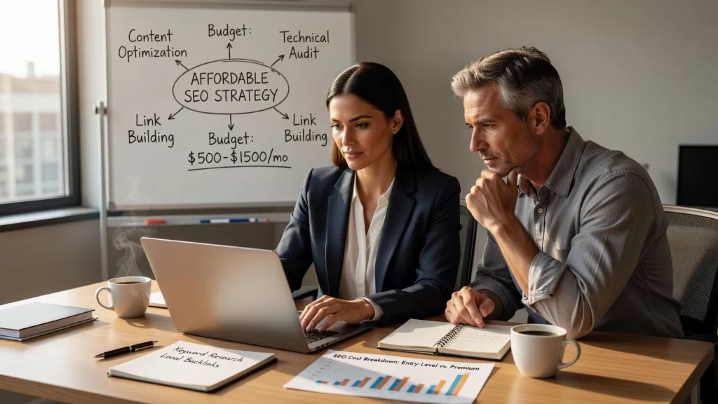 Professional header image for list-based article: Affordable SEO for Small Business: What It Really Costs
