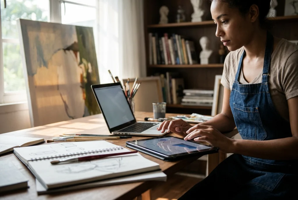 Professional header image for list-based article: Art Website for Artists: What Most Get Wrong and How to B...