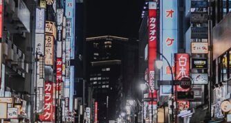 a street on the Gold Coast at night