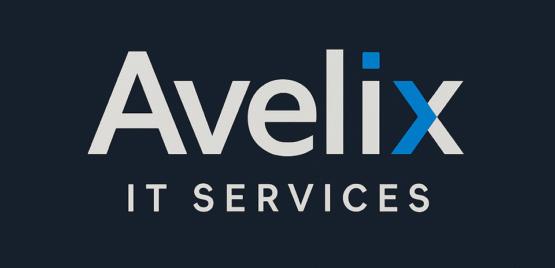 Avelix It Services logo on black background