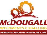 picture of gears with mcdougal weldments logo