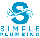 Simple Plumbing logo in blue writing