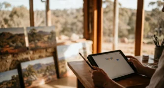 Professional header image for list-based article: Australian Landscape Artists Who Are Actually Easy to Fin...